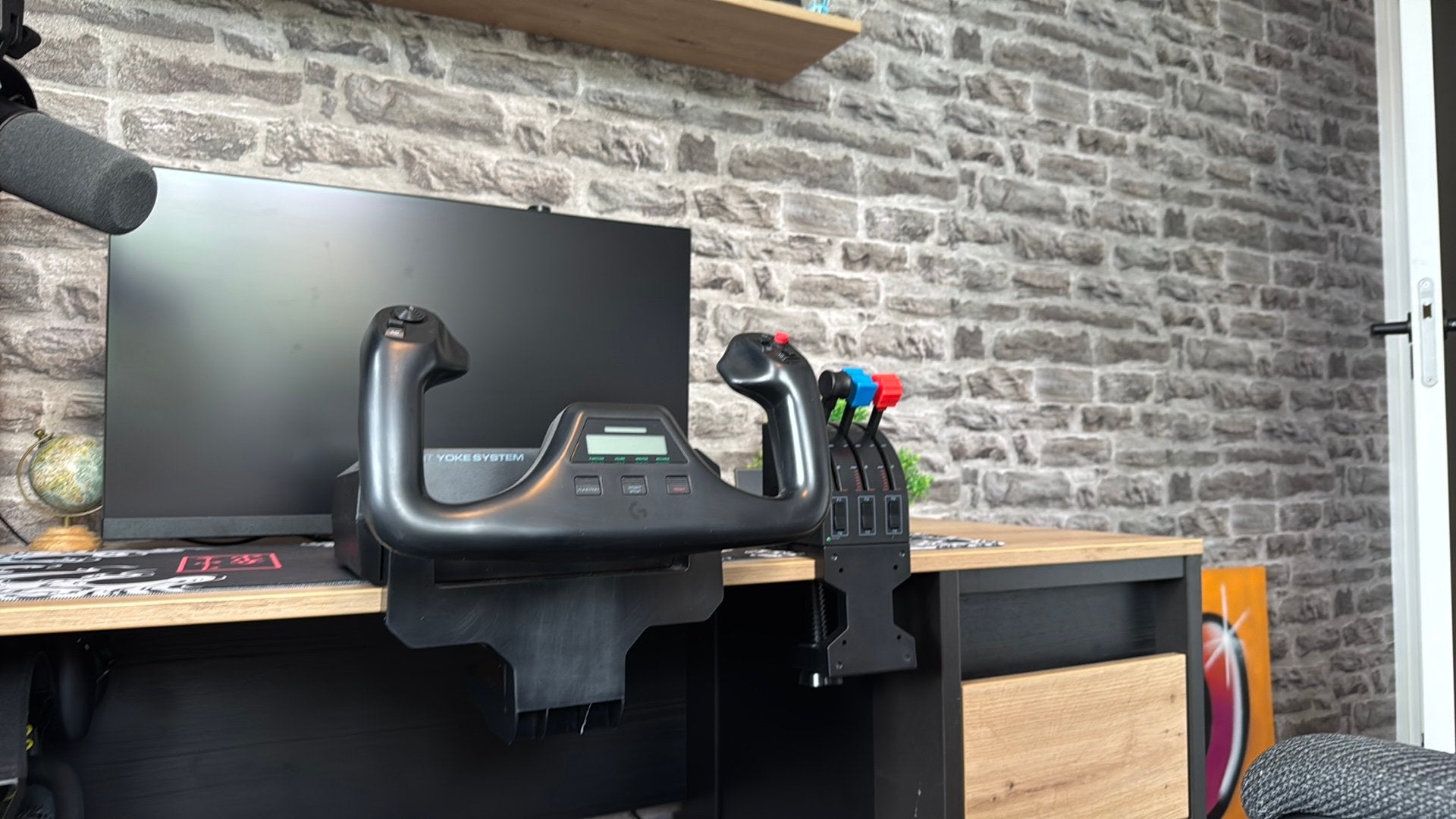 Logitec flight yoke + throttle, Ophalen, Zo goed als nieuw