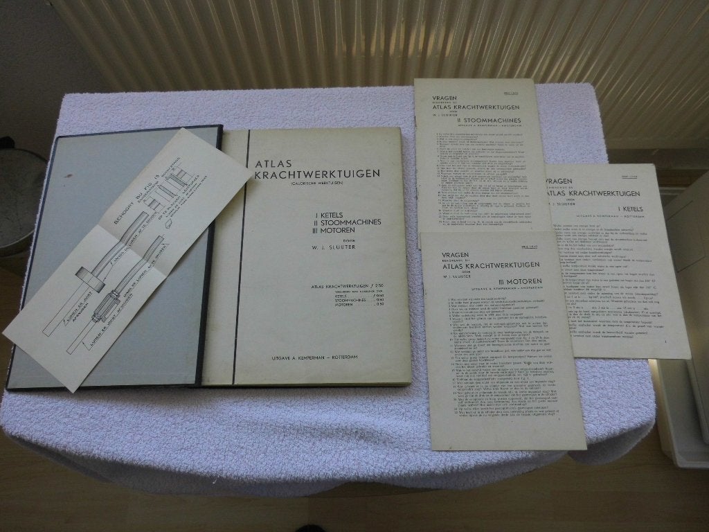 Atlas Krachtwerktuigen - Ketels, Stoommachines, Motoren, Gelezen, W.J. Sluijter, Ophalen of Verzenden, Werktuigbouwkunde