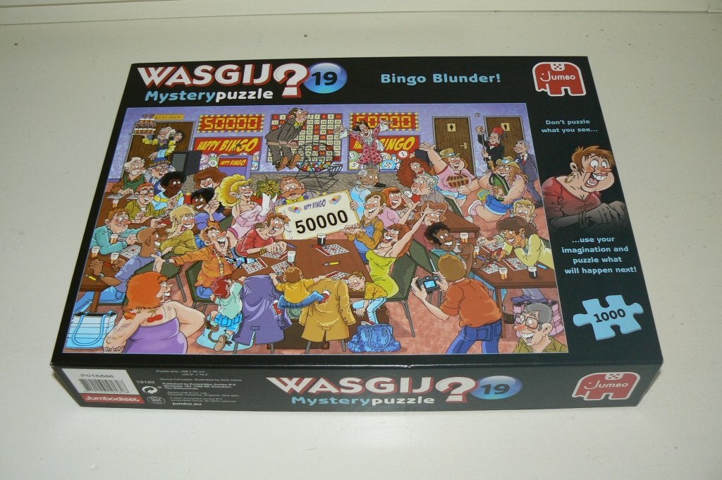 Wasgij Mystery 19 Bingo Blunder! 1000 stukjes. Jumbo 19182, Ophalen of Verzenden, 500 t/m 1500 stukjes, Zo goed als nieuw, Legpuzzel