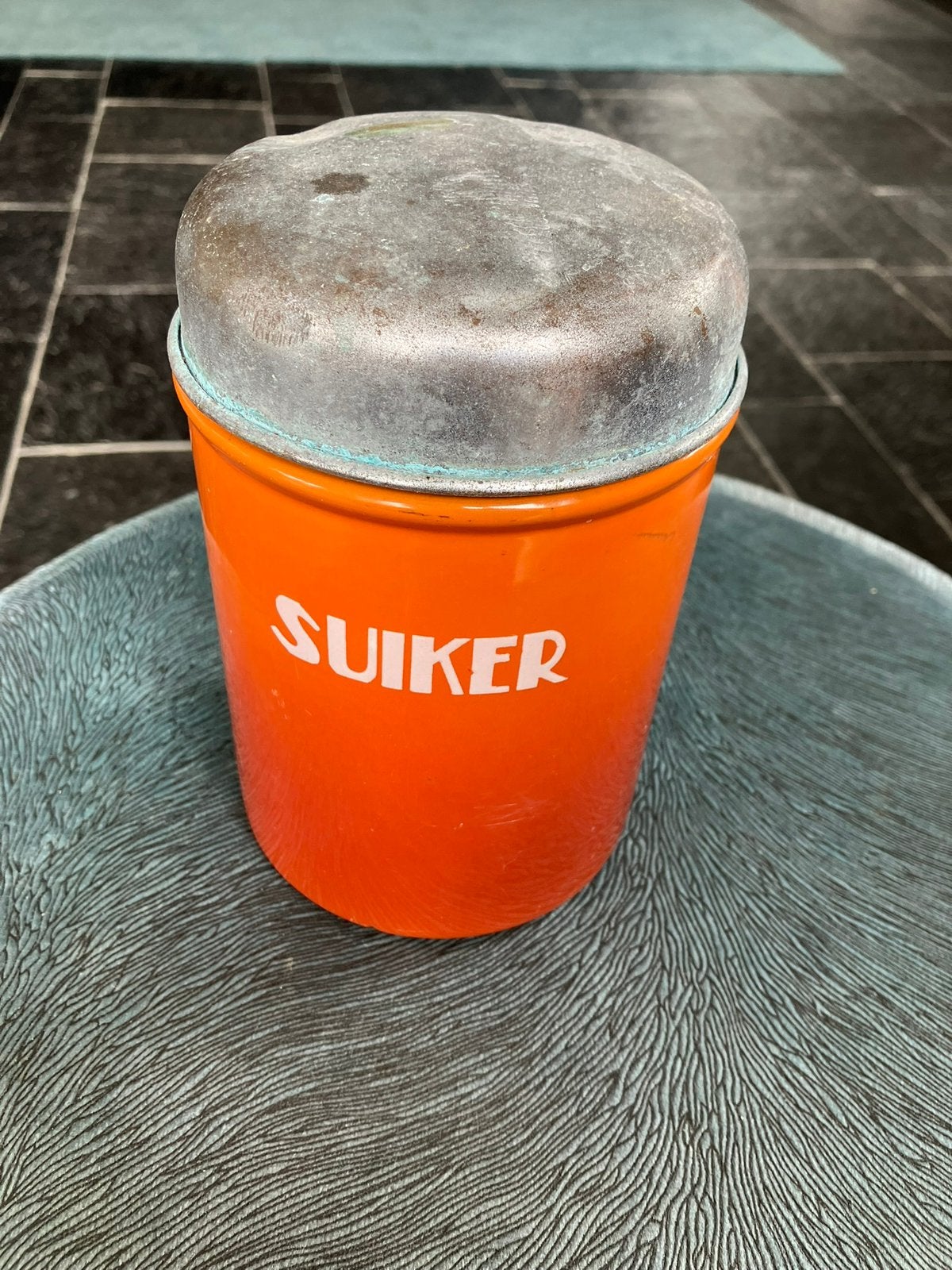 VINTAGE Brabantia suiker voorraadbus jaren 60/70, Antiek en Kunst, Antiek | Emaille, Ophalen of Verzenden