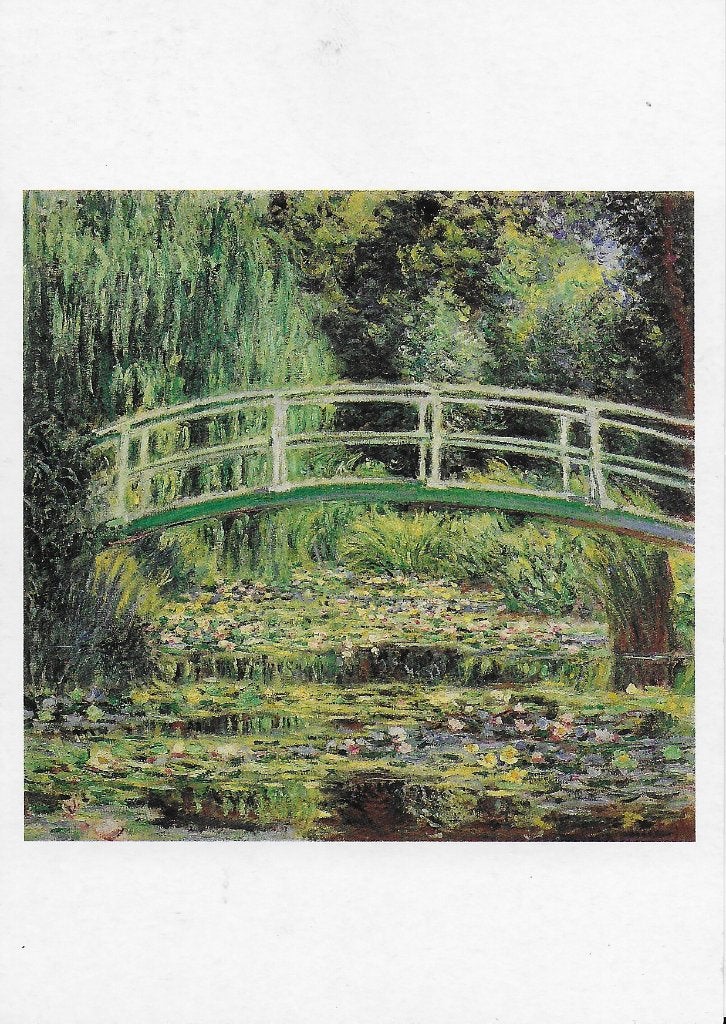 Tk37 ongelopen ansichtkaart claude monet witte waterlelies, Ophalen of Verzenden, 1960 tot 1980, Ongelopen
