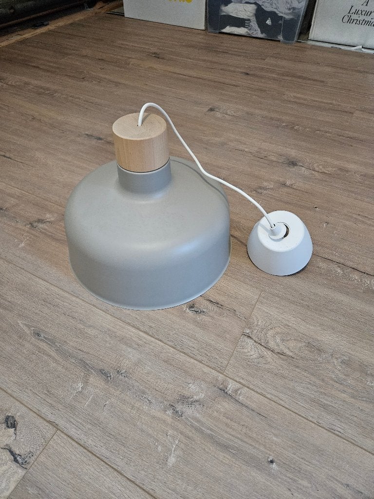 ikea Bunkeflo hanglamp, Ophalen of Verzenden, Zo goed als nieuw, Hout, E27 (groot)