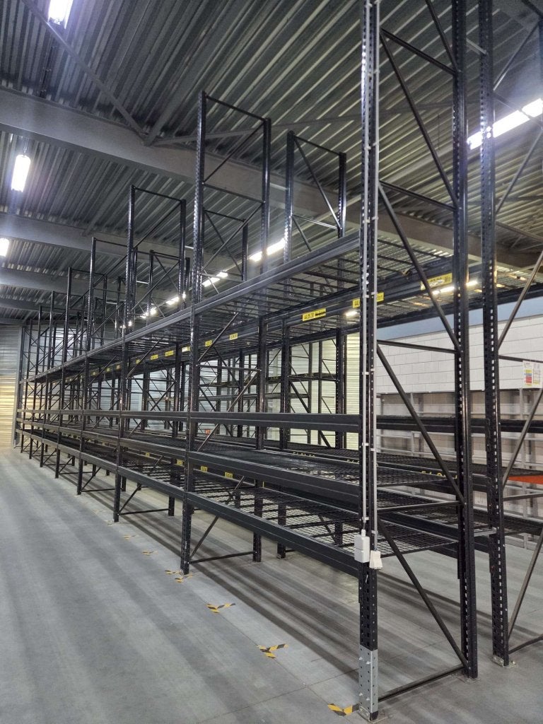 META Palletstelling magazijnstelling incl roosters  gebruikt, HMS Magazijninrichtingen BV, Gebruikt, Info@hmsmagazijninrichtingen.nl