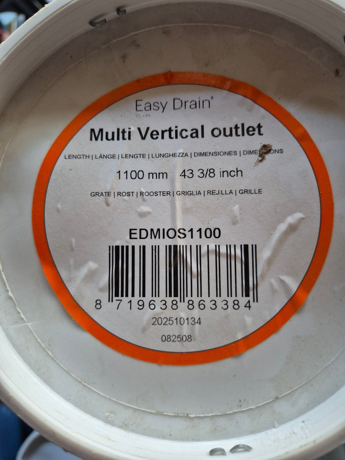 Easy Drain douchegoot 110 cm Multi Vertical outlet, Ophalen, Nieuw, Douche