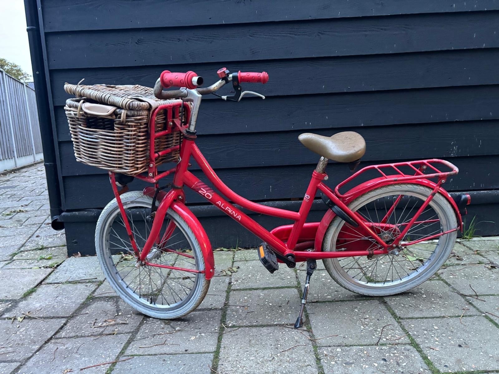Alpina kinderfiets 20 inch - rood met mandje, Ophalen, Gebruikt, Terugtraprem, 20 inch of meer