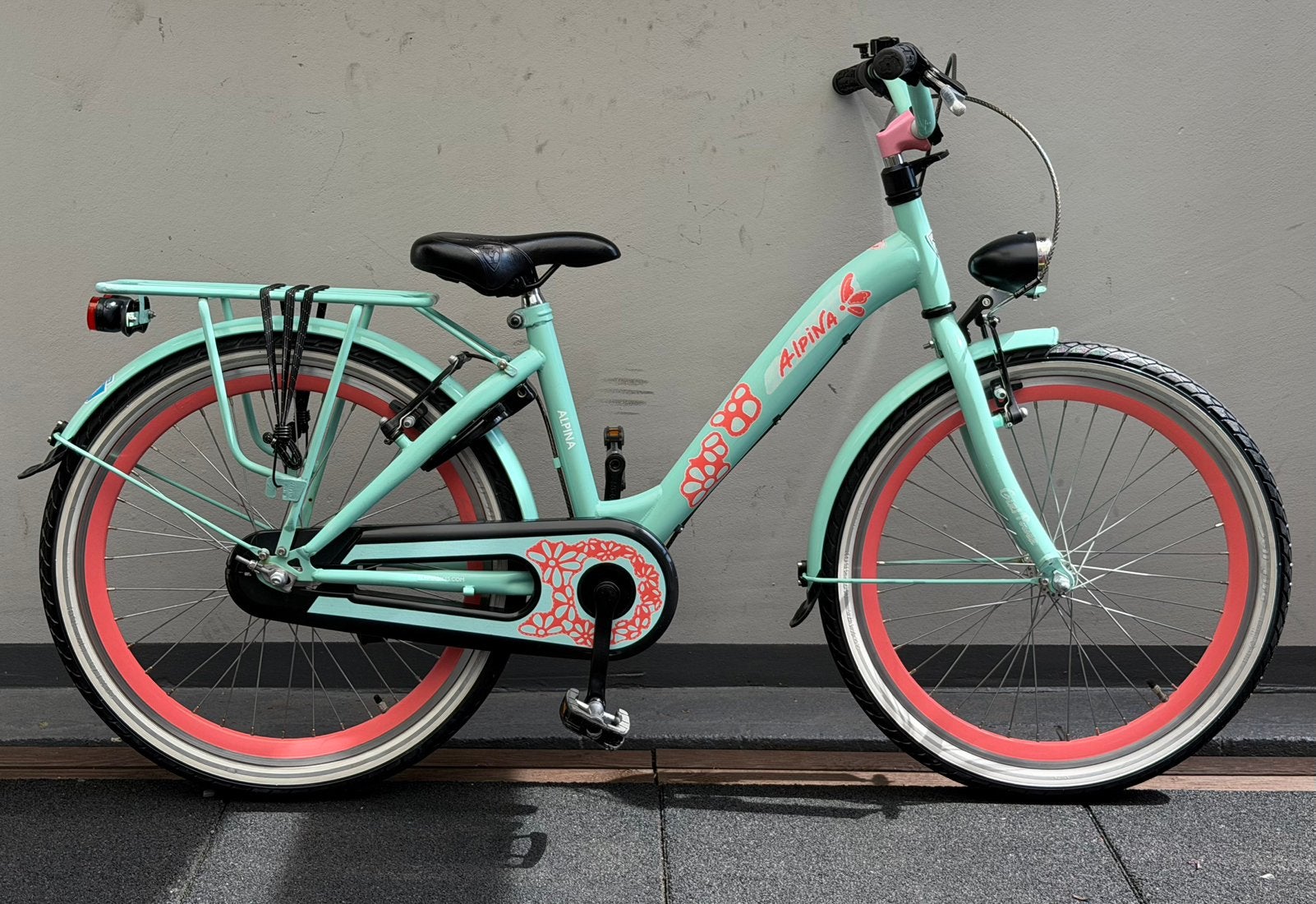 Alpina Girlpower, 22 inch, nette en complete meidenfiets, Ophalen, 22 inch, Velgrem, Handrem