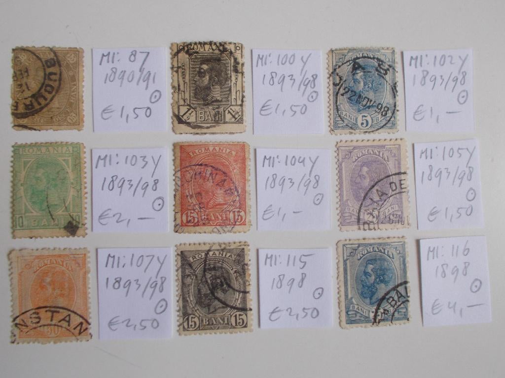 Roemenië, Groep Antieke Postzegels Op 2 Foto's., Postzegels en Munten, Ophalen, Buitenland