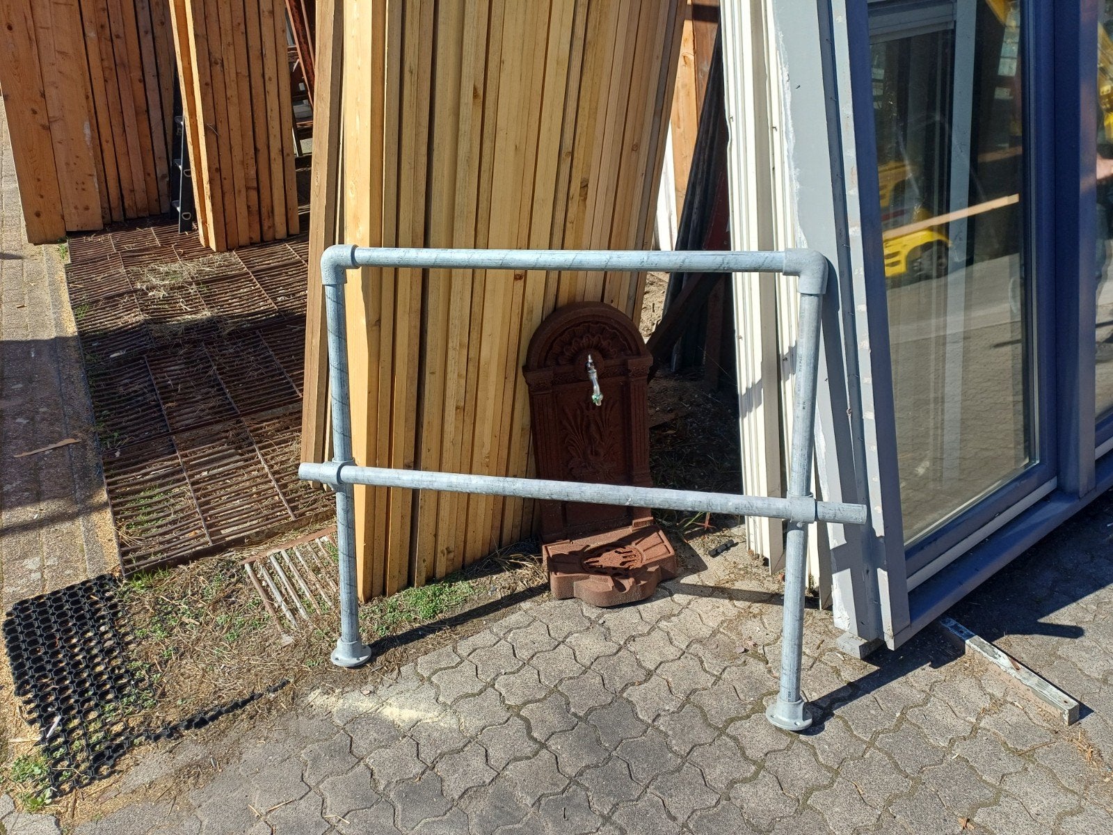 steigerpijp railing +- 100 meter, Ophalen, IJzer