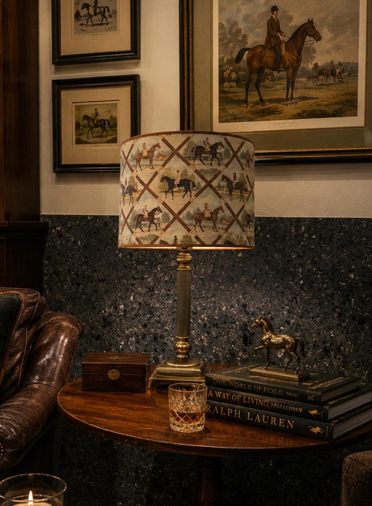 Exclusieve Equestrian Tafellamp — Ralph Lauren Home Sfeer, Ophalen, Zo goed als nieuw, Hout, Minder dan 50 cm