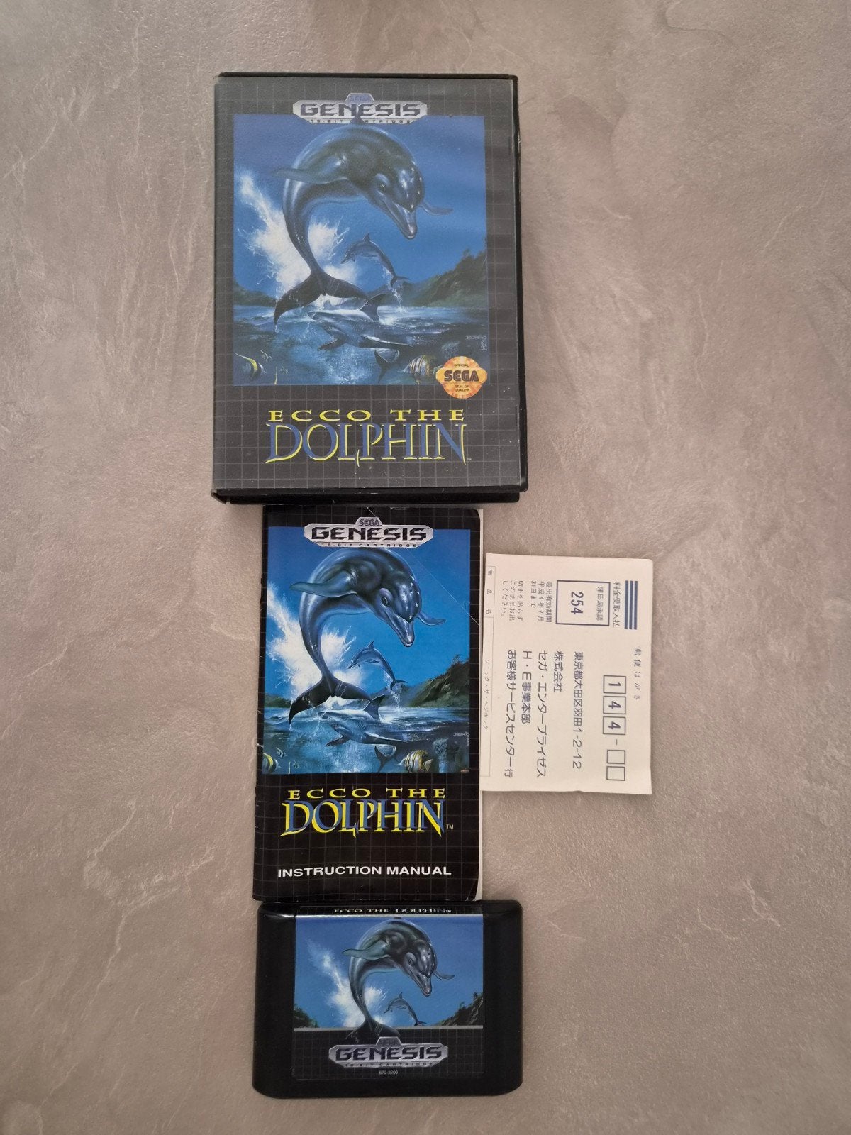 Ecco the Dolphin Sega Genesis (Japan) Compleet, Spelcomputers en Games, Spelcomputers | Sega, Ophalen of Verzenden