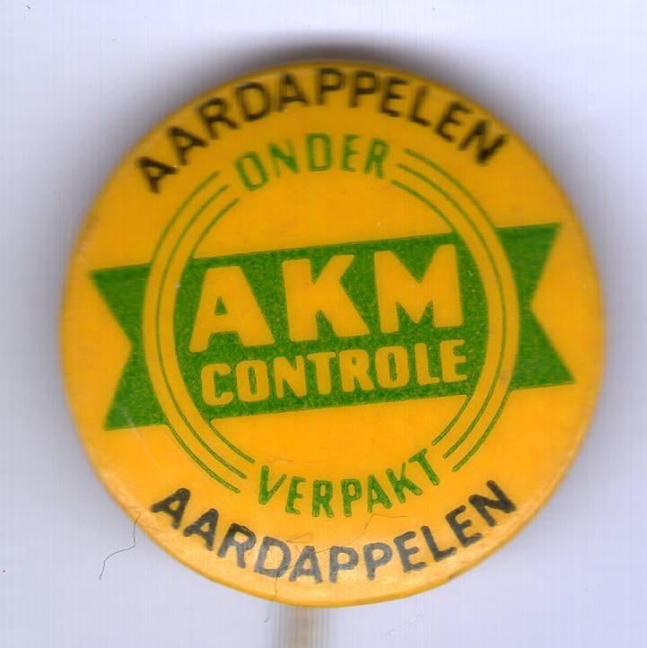 Aardappelen verpakt onder AKM controle button ( V_230 ), Verzenden, Zo goed als nieuw, Merk, Button