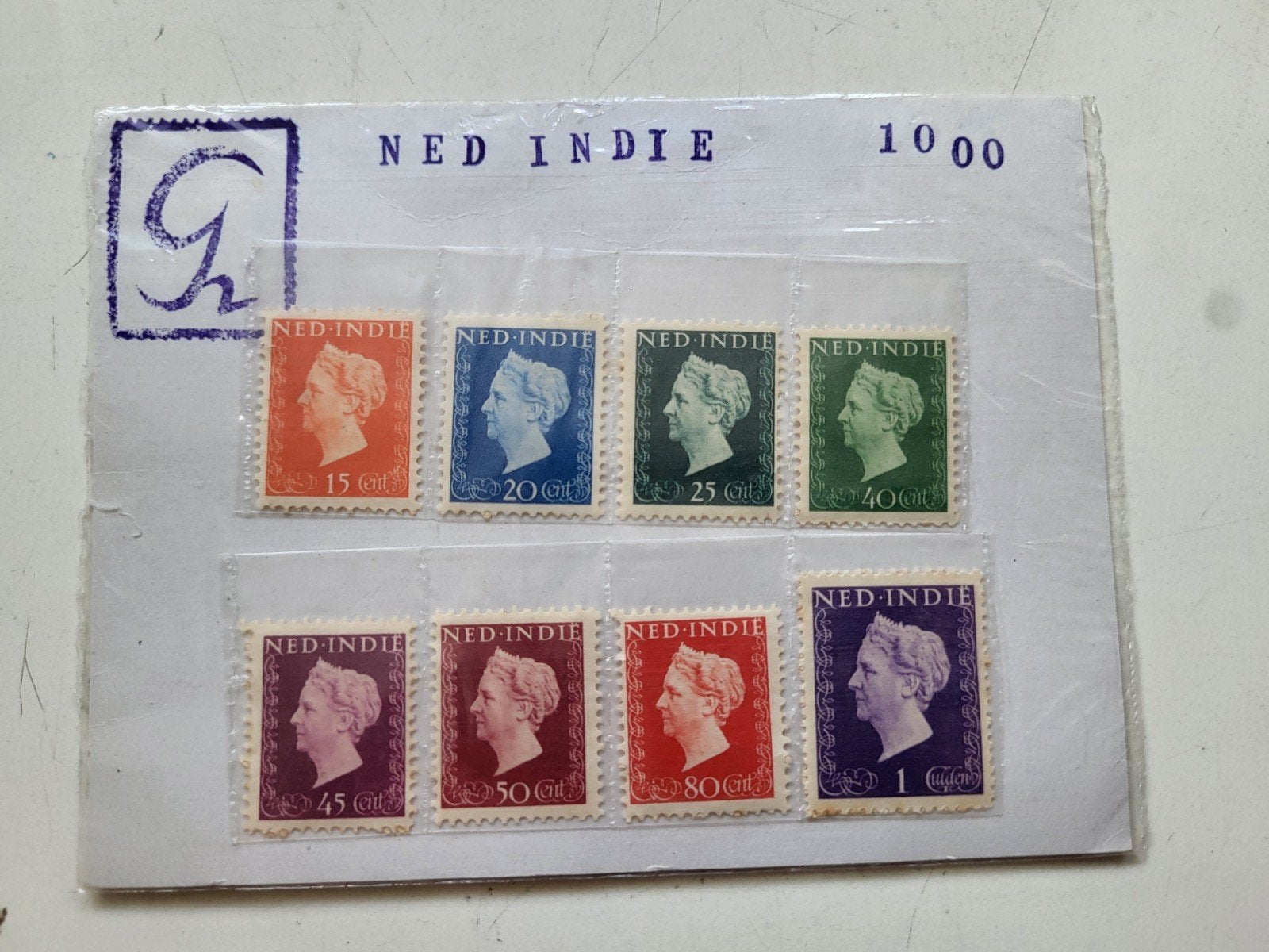 Nederlands-Indië postzegels - Koningin Wilhelmina 8x postfr, Ophalen of Verzenden, Postfris, Nederlands-Indië