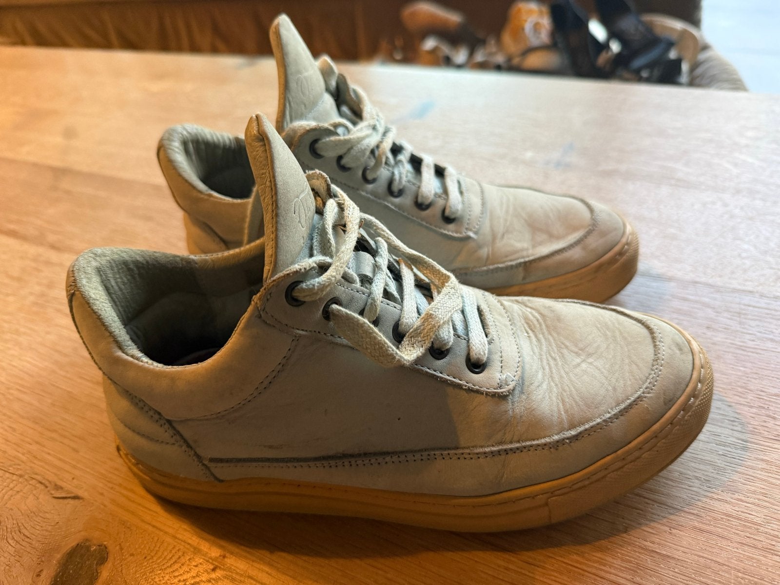 Stijlvolle lichtblauwe sneakers  filling pieces, Blauw, Ophalen of Verzenden, Sneakers of Gympen, Gedragen