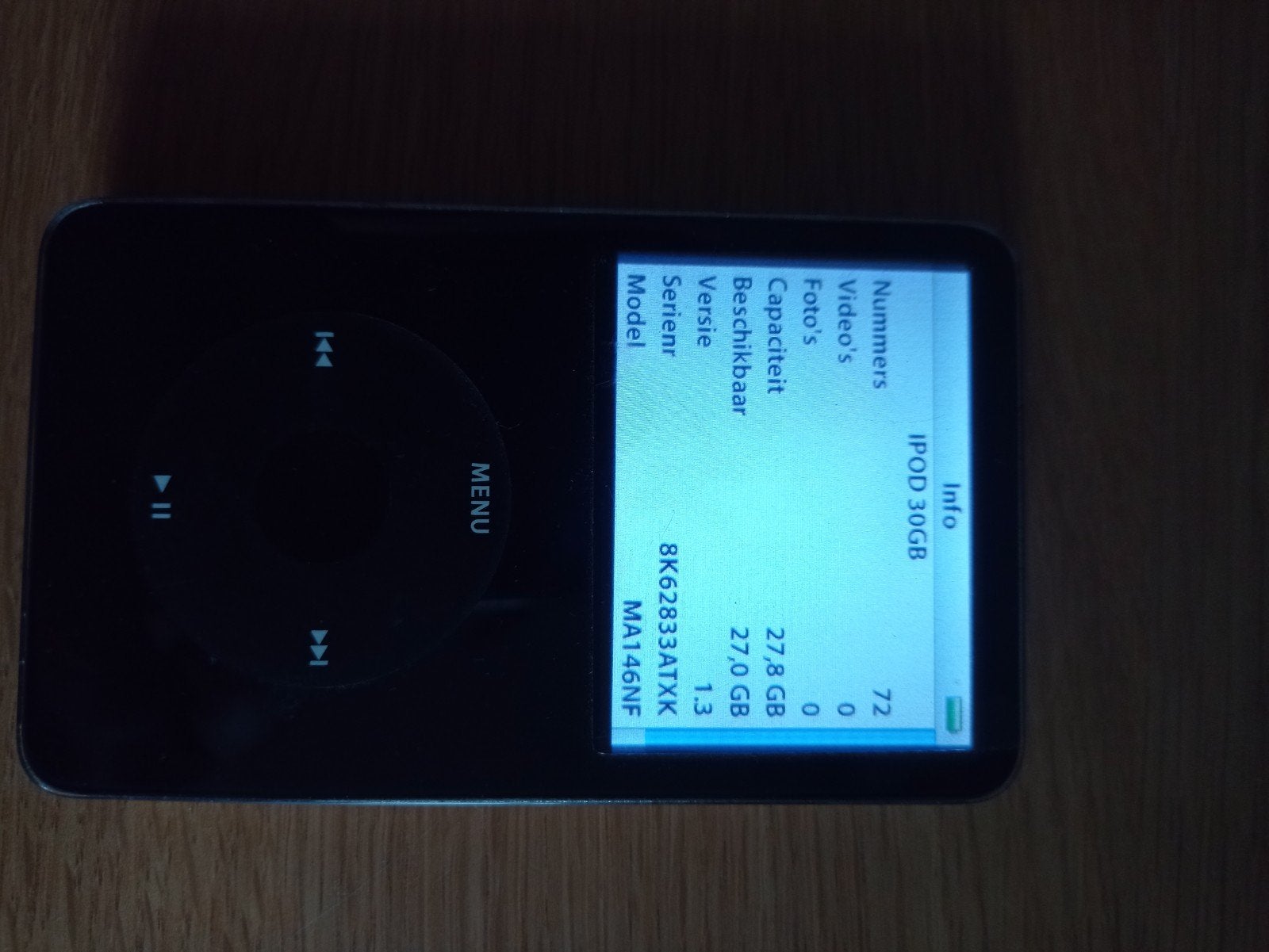 Apple iPod 30GB - Classic model (5e generatie), Audio, Tv en Foto, Ophalen of Verzenden, Gebruikt, Classic, 20 tot 40 GB