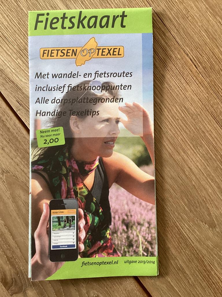 Texel - fiets- en wandelroute kaartje - knooppunten -, Ophalen of Verzenden, Zo goed als nieuw, Nederland, 2000 tot heden