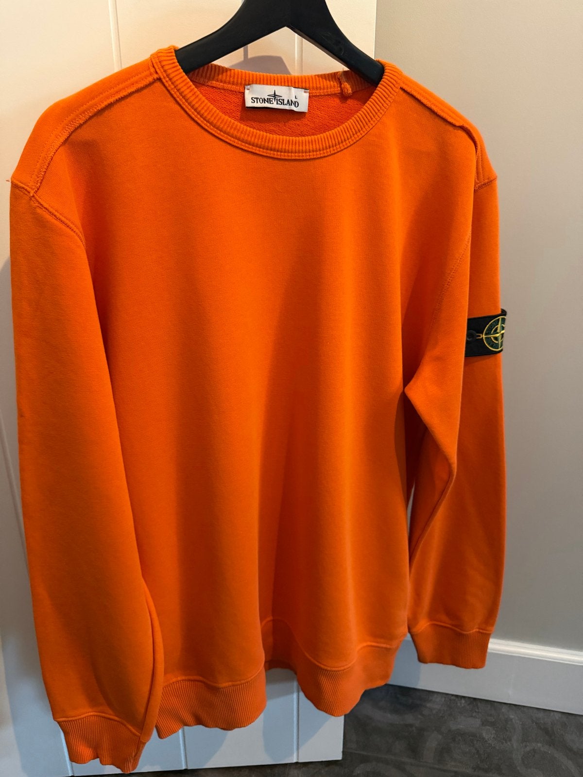 Stone Island Heren Sweater Maat L Oranje, Ophalen of Verzenden, Zo goed als nieuw, Maat 52/54 (L), Oranje