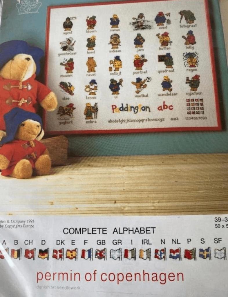 BORDUURPAKKET PERMIN PADDINGTON ALPHABET + EXTRA'S, Verzenden, Nieuw, Handborduren, Borduurpakket