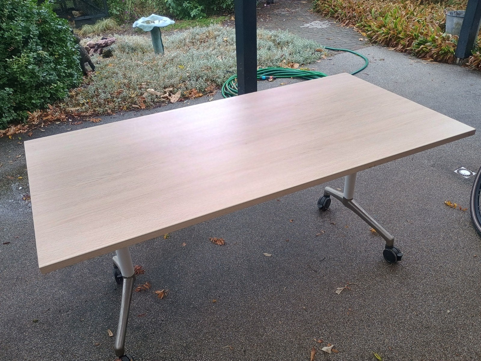 3 tafels inklapbaar en verrijdbaar, Ophalen, 160 cm, Zo goed als nieuw, Met wielen