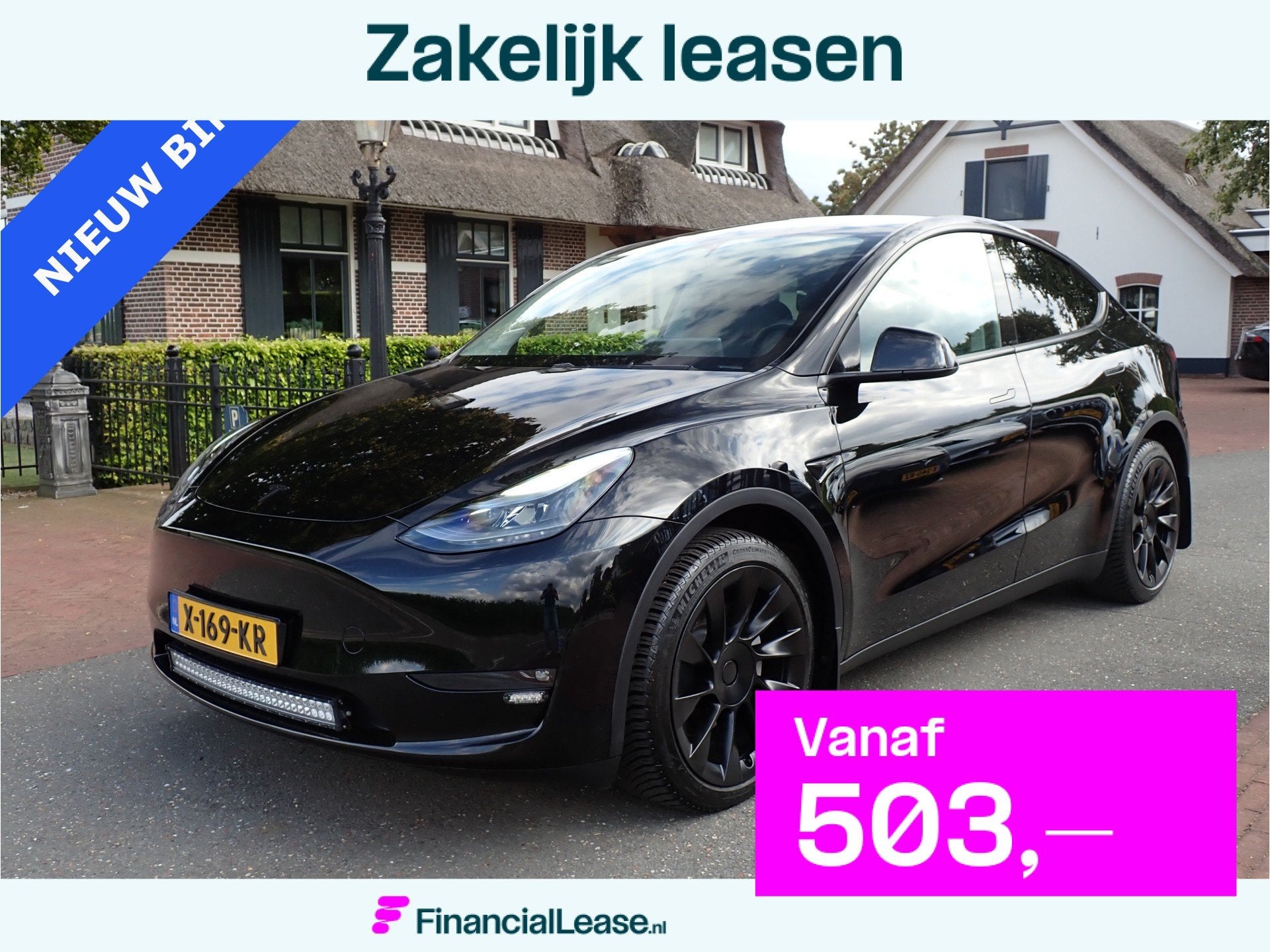 Tesla Model Y Long Range AWD 75kWh 20-INCH / TREKHAAK, Gebruikt, Zwart, Zwart, Vierwielaandrijving