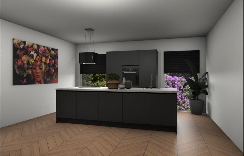 Keuken met eiland en bora kookplaat nieuw, Huis en Inrichting, Keuken | Complete keukens, Ophalen, Overige typen, Nieuw, Met kookeiland