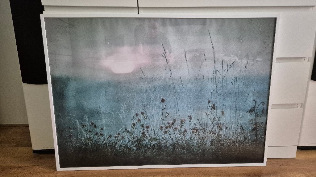 Grote witte fotolijst / posterlijst 102x72 cm, Ophalen, 72 cm, Zo goed als nieuw, Fotolijst