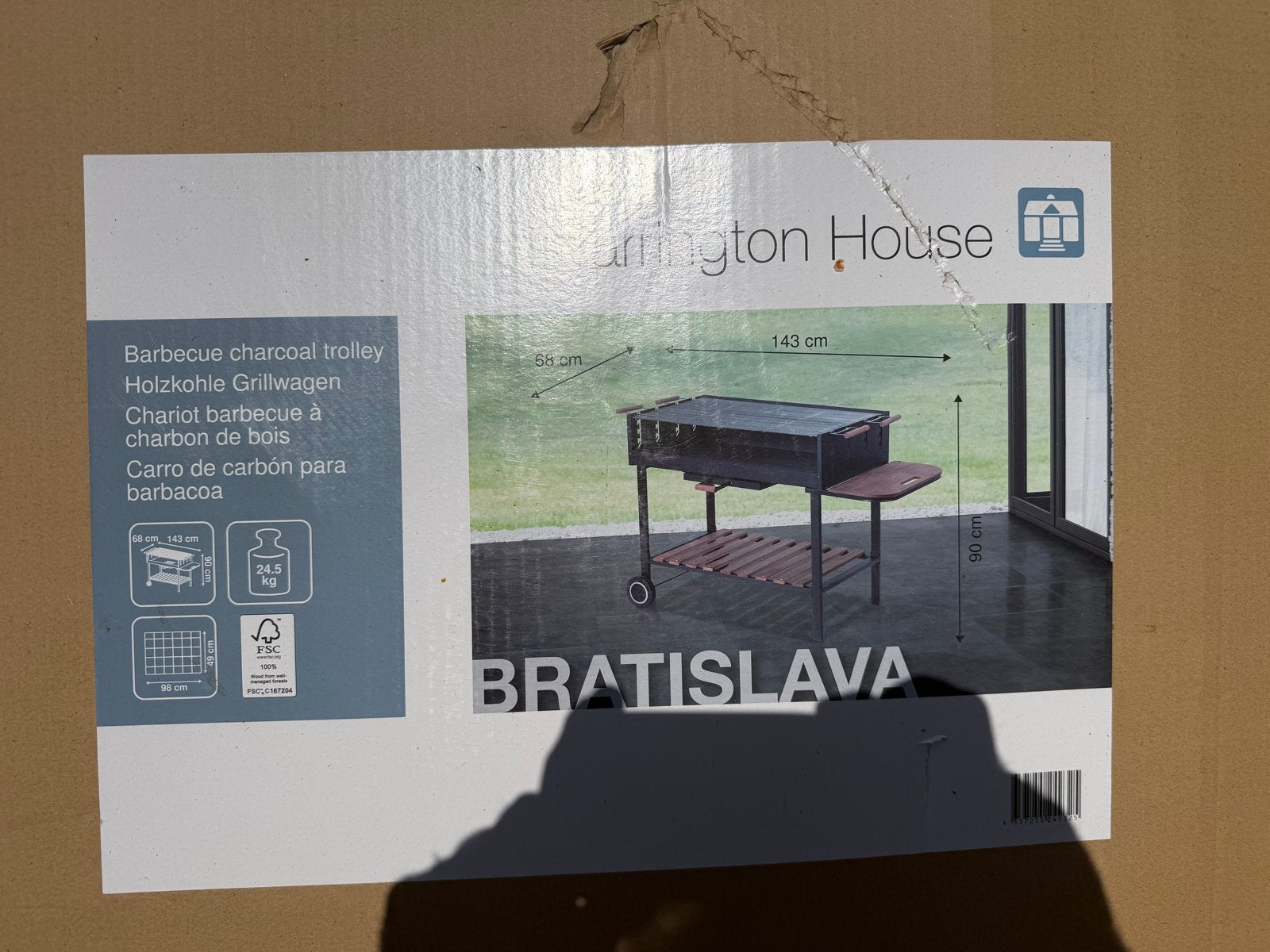 XXL Houtskool BBQ Grillwagen - Harrington House Bratislava, Ophalen, Nieuw