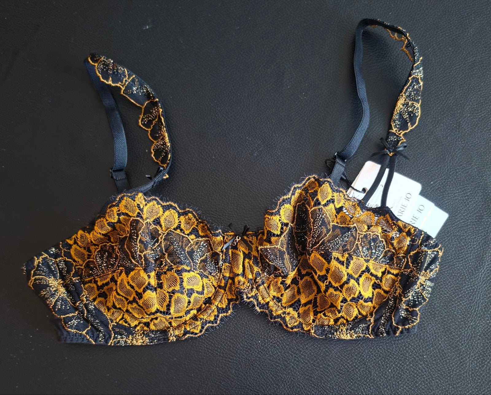 Marie Jo BH - Zwart met goudkleurig kant, Kleding | Dames, Marie Jo, Ophalen of Verzenden, Zwart, BH