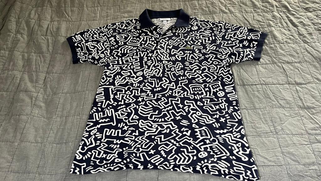 Lacoste x Keith Haring Polo - Maat S, Ophalen of Verzenden, Zo goed als nieuw, Blauw