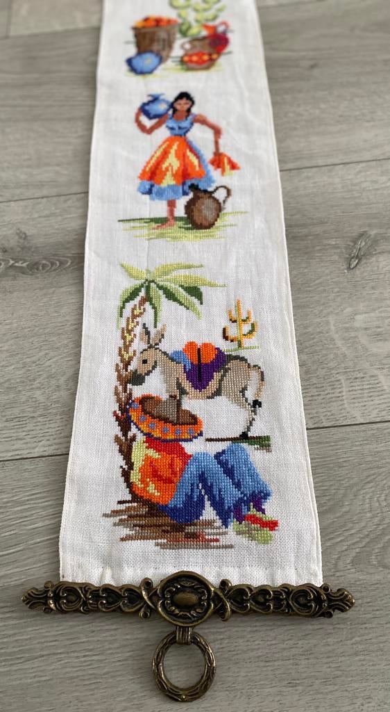 Vintage kleurrijk Schellekoord Mexicaans, Ophalen of Verzenden, Zo goed als nieuw, Borduurpakket