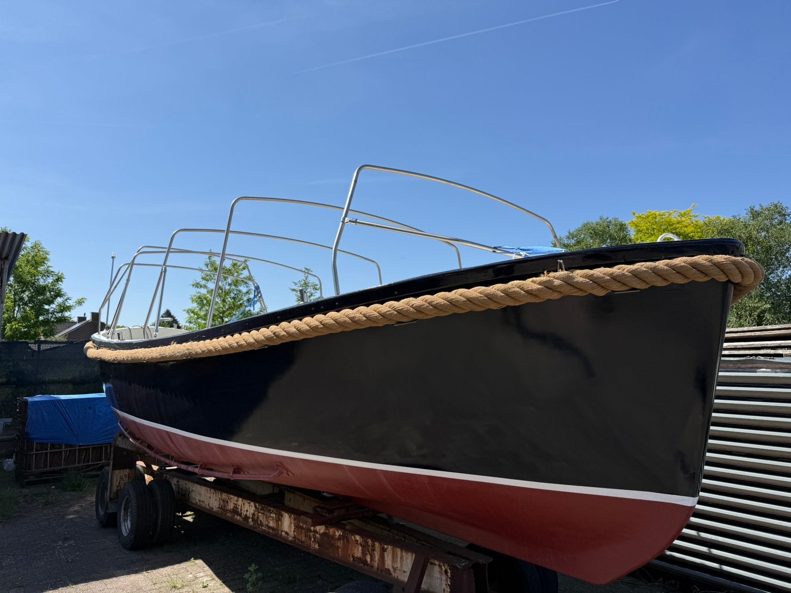 Stoere harding reddingsloep 8m met status marine diesel, Watersport en Boten, Sloepen, Gebruikt, Reddingssloep, Harding, Diesel