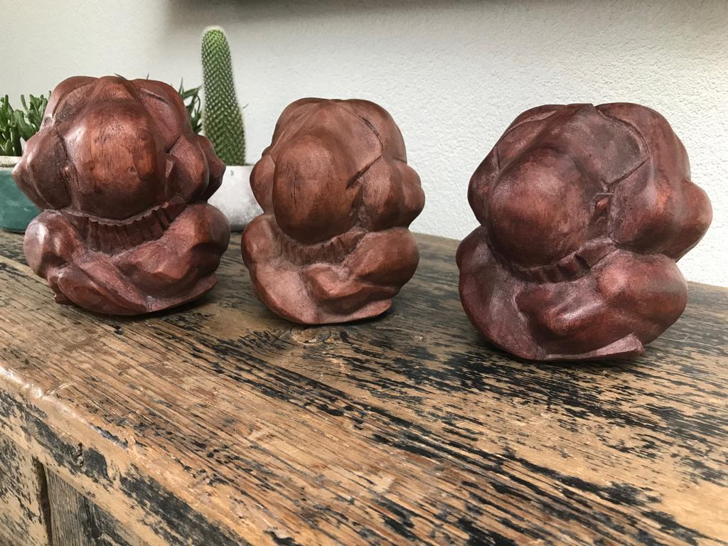 Yogiman orang malu verlegen man yogi massief houtsnijwerk, Verburgt Vintage, Nieuw, Ophalen of Verzenden, https://verburgtvintage.nl/#contact