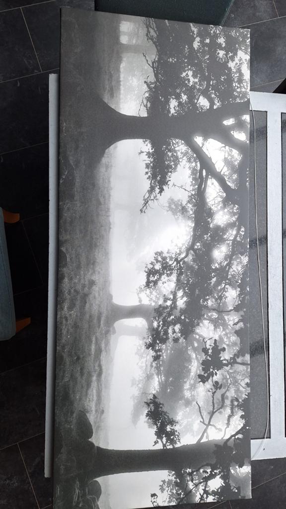 IKEA PJÄTTERYD Canvas Schilderij - Mistig Bos, Huis en Inrichting, Ophalen, 50 tot 75 cm, 125 cm of meer, Zo goed als nieuw