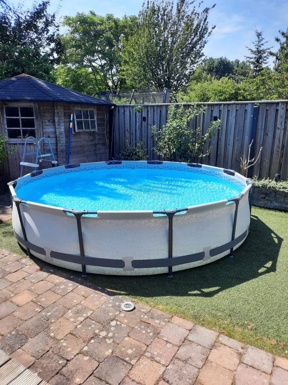 Bestway opzetzwembad 366 cm met intex zandfilter, Ophalen, Gebruikt, Minder dan 80 cm, Rond