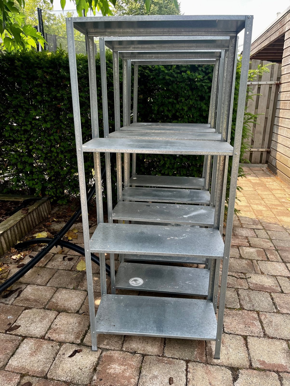 4x kleine metalen stellingkast (27x60x130), Ophalen, Gebruikt