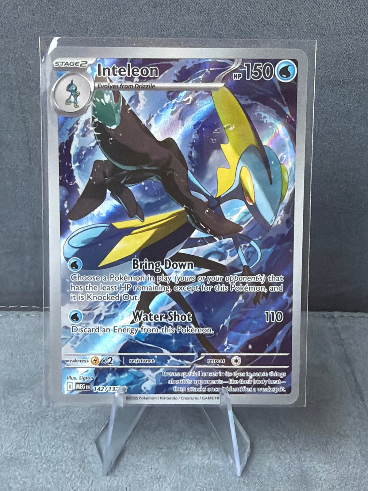 Inteleon 142/137 - Pokémon Kaart - Zo goed als nieuw, Ophalen of Verzenden, Zo goed als nieuw, Losse kaart