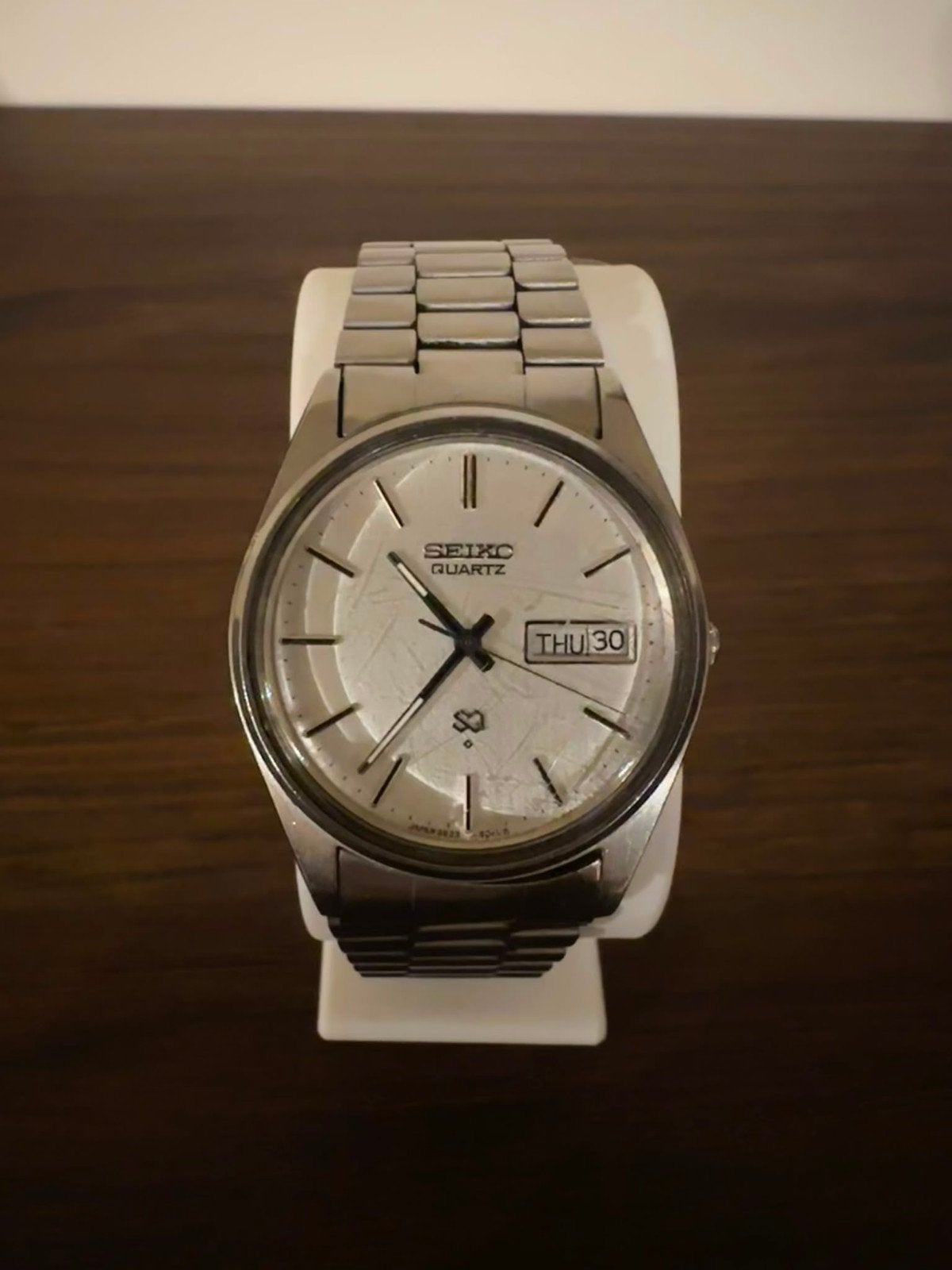 Vintage Seiko Quartz Polshorloge - Staal, Gebruikt, Staal, Polshorloge, Ophalen of Verzenden