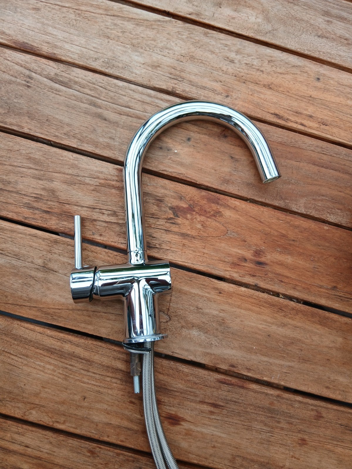 Gebruikte keukenkraan. 30 cm hoog., Ophalen of Verzenden, Gebruikt, Chroom, Kraan