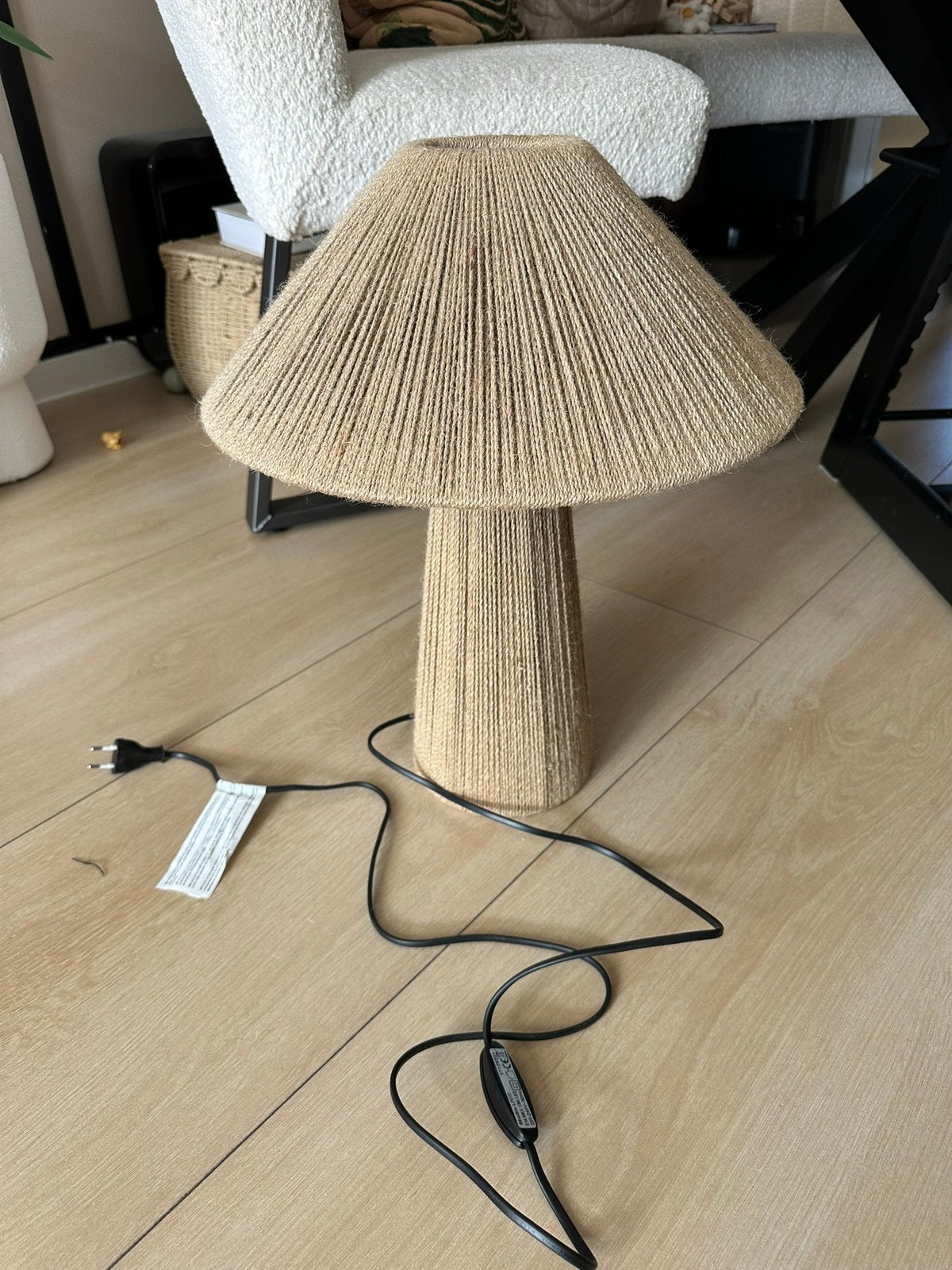 Jute ibiza lamp, Ophalen, Zo goed als nieuw