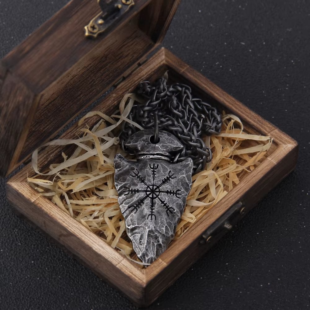 Speerpunt Viking Heren Ketting, Verzenden, Nieuw, Zilver, Overige materialen