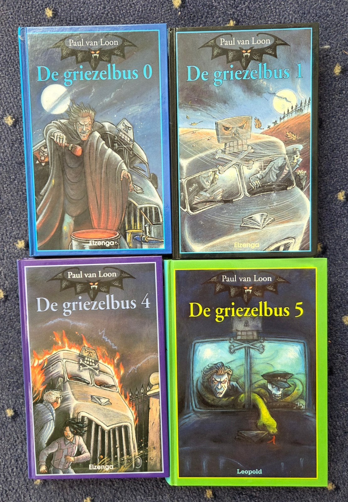 De Griezelbus boekenreeks van Paul van Loon (0, 1, 4, 5), Ophalen of Verzenden, Zo goed als nieuw, Paul van Loon, Fictie algemeen