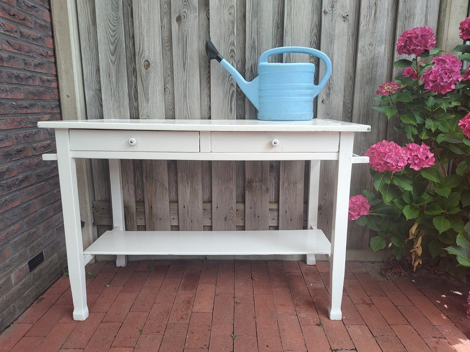Tuintafel met lades - gratis af te halen, Tuin en Terras, Ophalen, Gebruikt, Rechthoekig, Hout