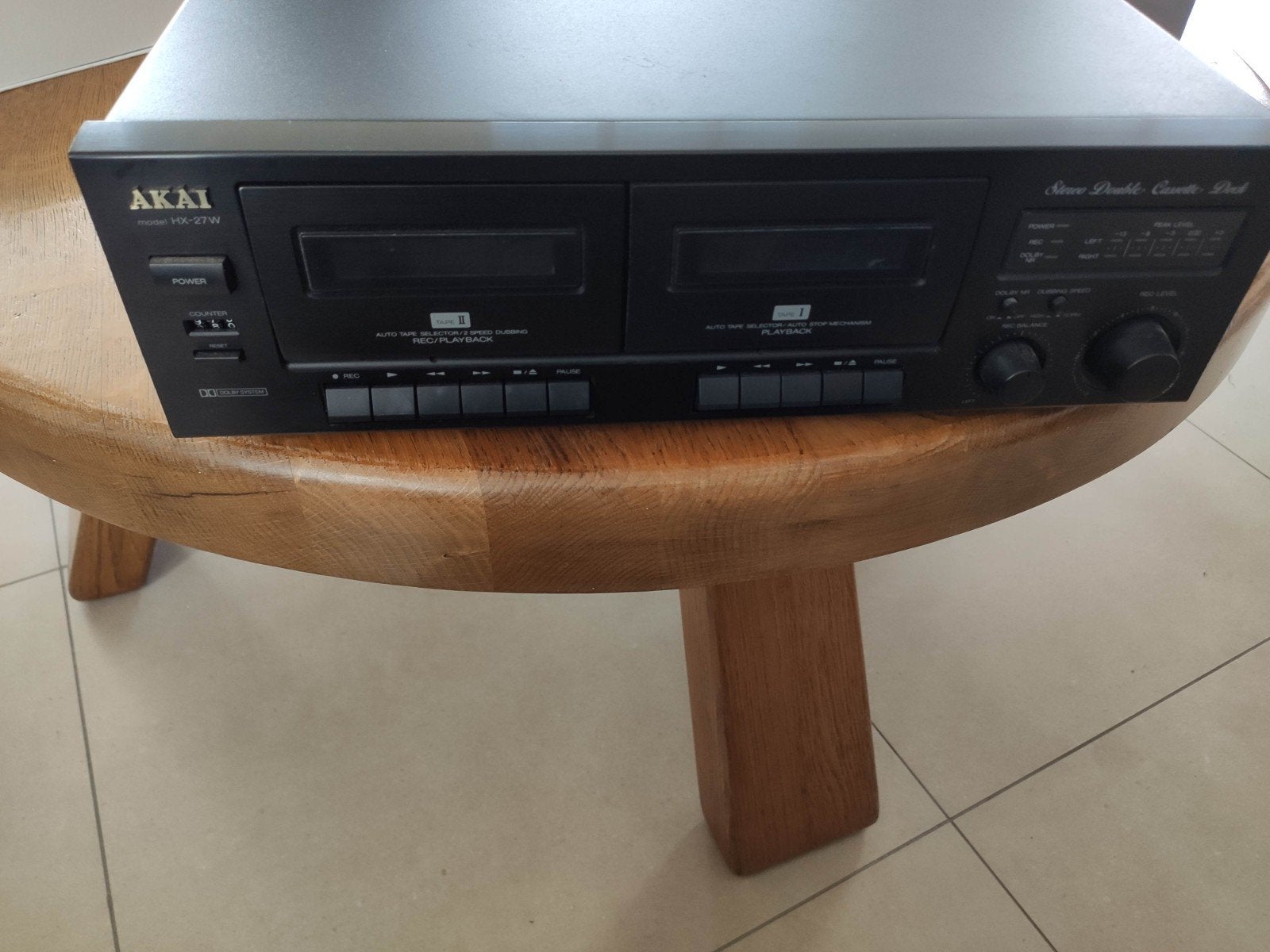 Akai HX-27W Stereo Dubbel Cassettedeck, Audio, Tv en Foto, Ophalen, Dubbel, Akai, High speed dubbing
