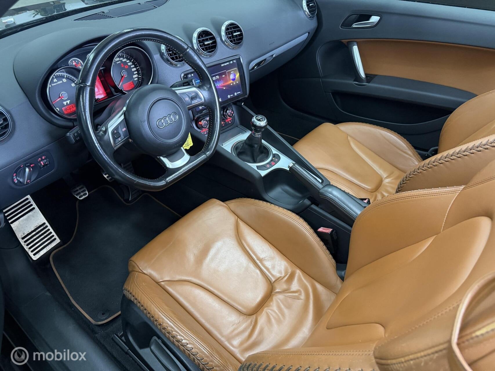 Audi TT Roadster 2.0 TFSI|Leder|CarPlay|Cruise|Clima|Stoel v, Auto's, Audi, TT, Gebruikt, 4 cilinders, Zwart