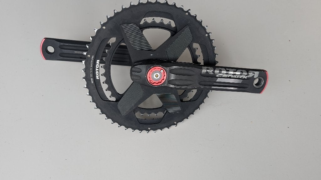 Rotor 2inpower dubbelzijdige vermogensmeter crank 172,5mm, Crankstel of Pedalen, Gebruikt, Ophalen of Verzenden, Racefiets