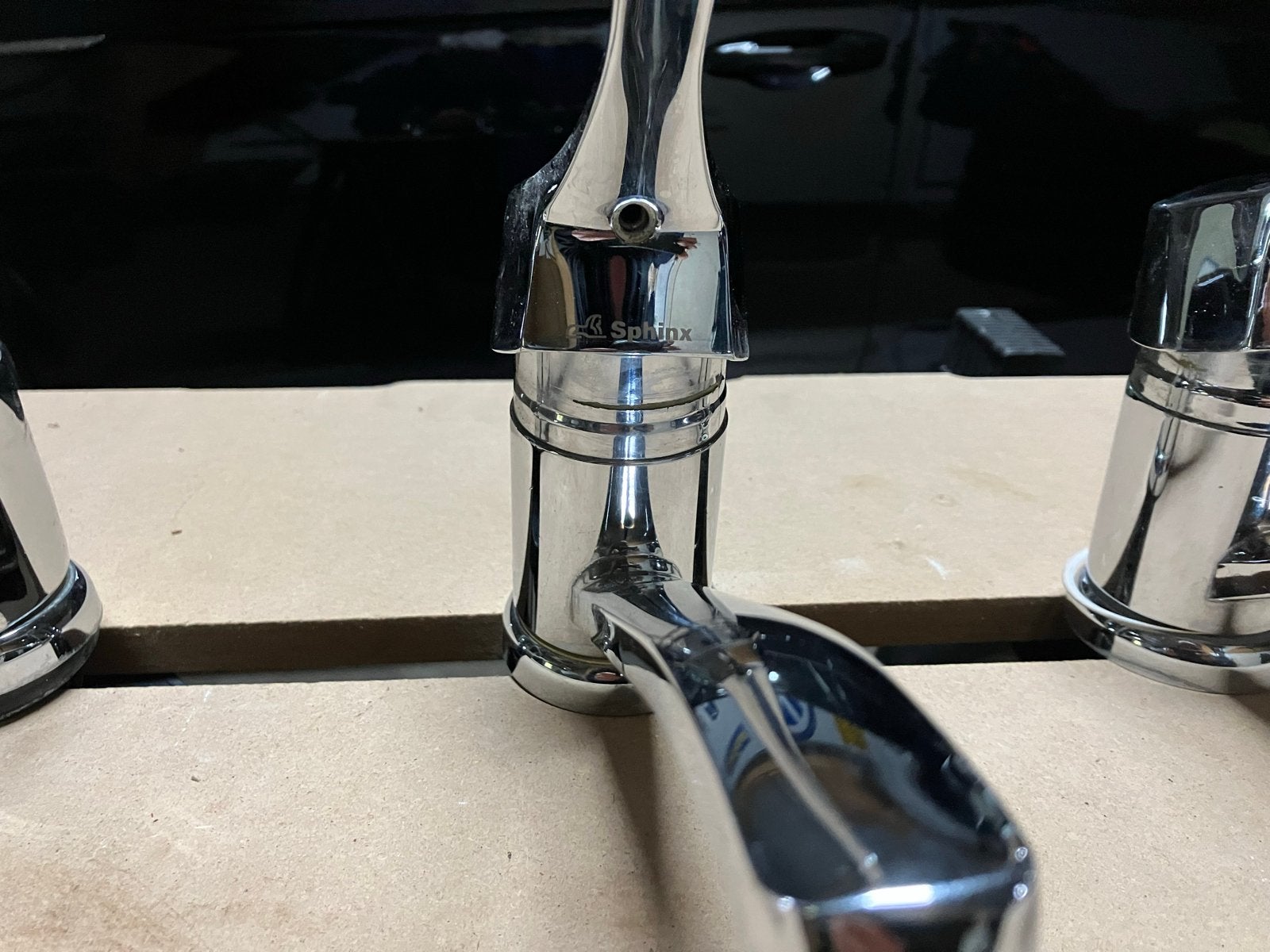 Sphinx kogelmengkranen warm en koud water, Ophalen, Gebruikt, Chroom, Kraan
