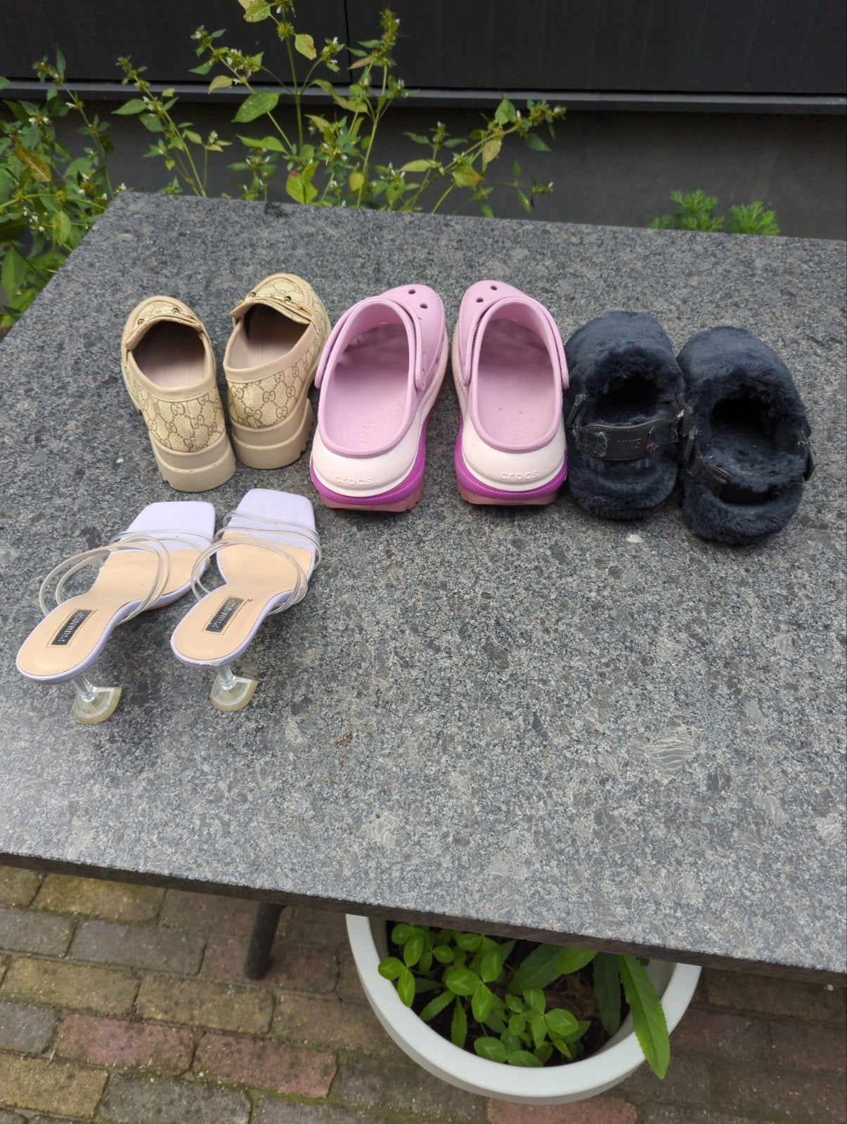 Diverse schoenen: Gucci, Crocs, Uggs en hakken - Maat 38, Ophalen, Gedragen, Gucci, Crocs, Ugg, Instappers