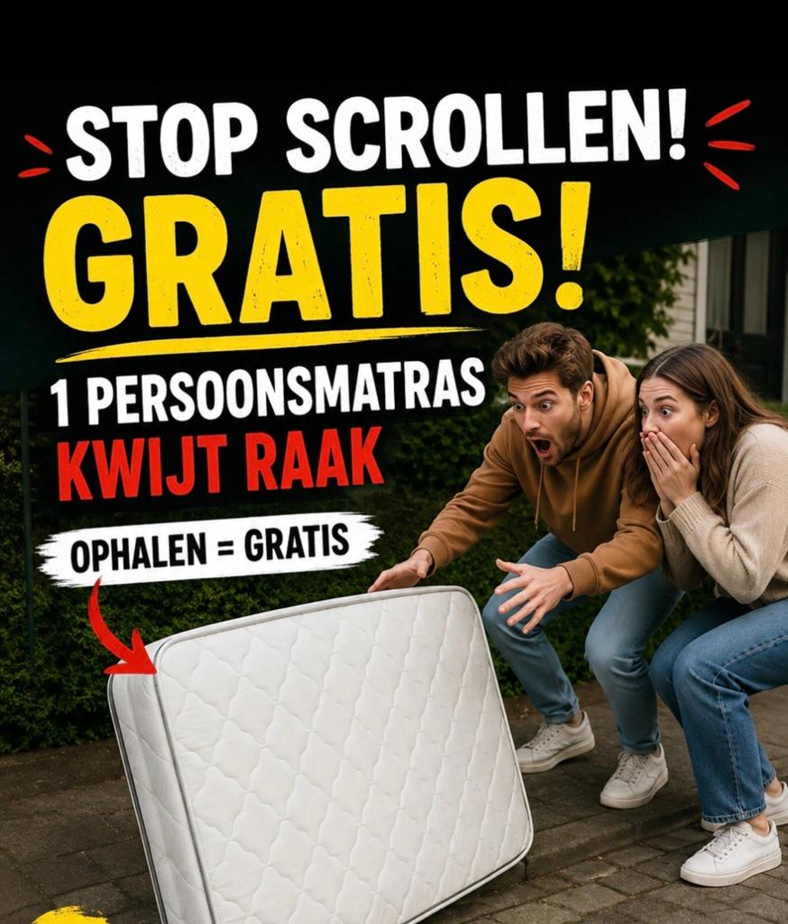 GRATIS NOG UITSTEKEND 1 PERSOONSMATRAS!, Huis en Inrichting, Ophalen, Twijfelaar