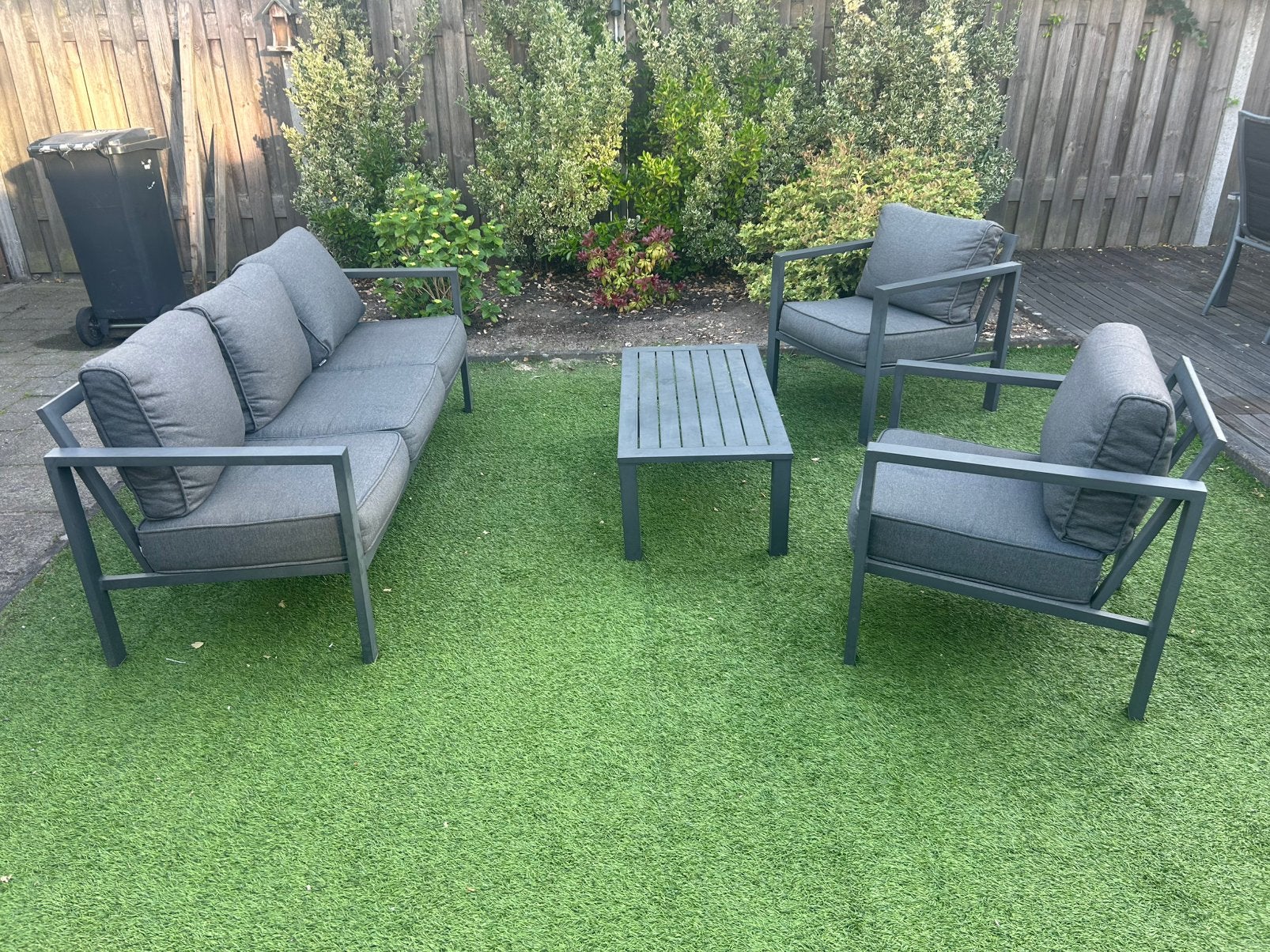 Aluminium loungeset, Ophalen, Gebruikt, Aluminium, 5 zitplaatsen