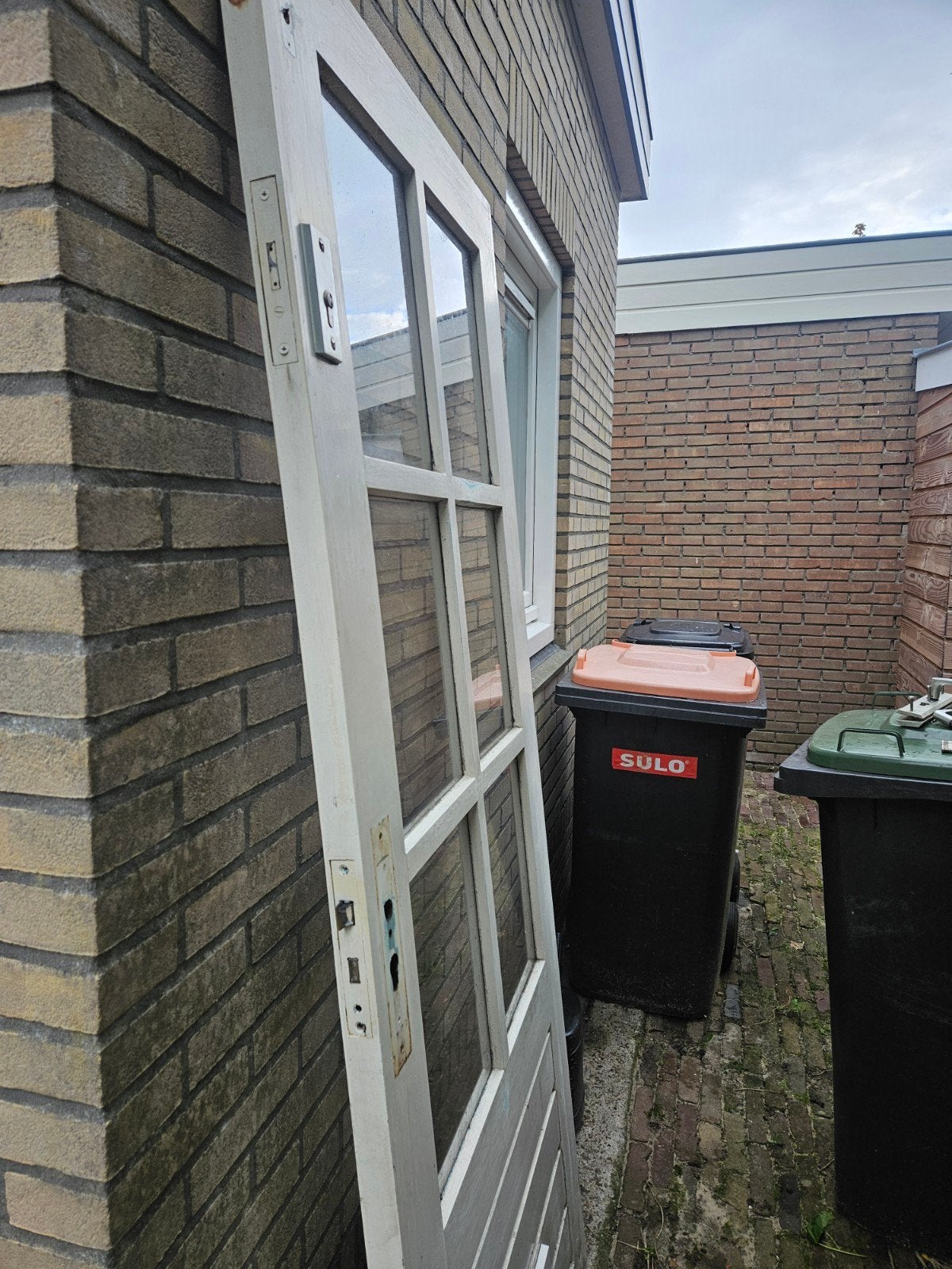 hardhouten buitendeur, Ophalen, Gebruikt, 80 tot 100 cm, Buitendeur