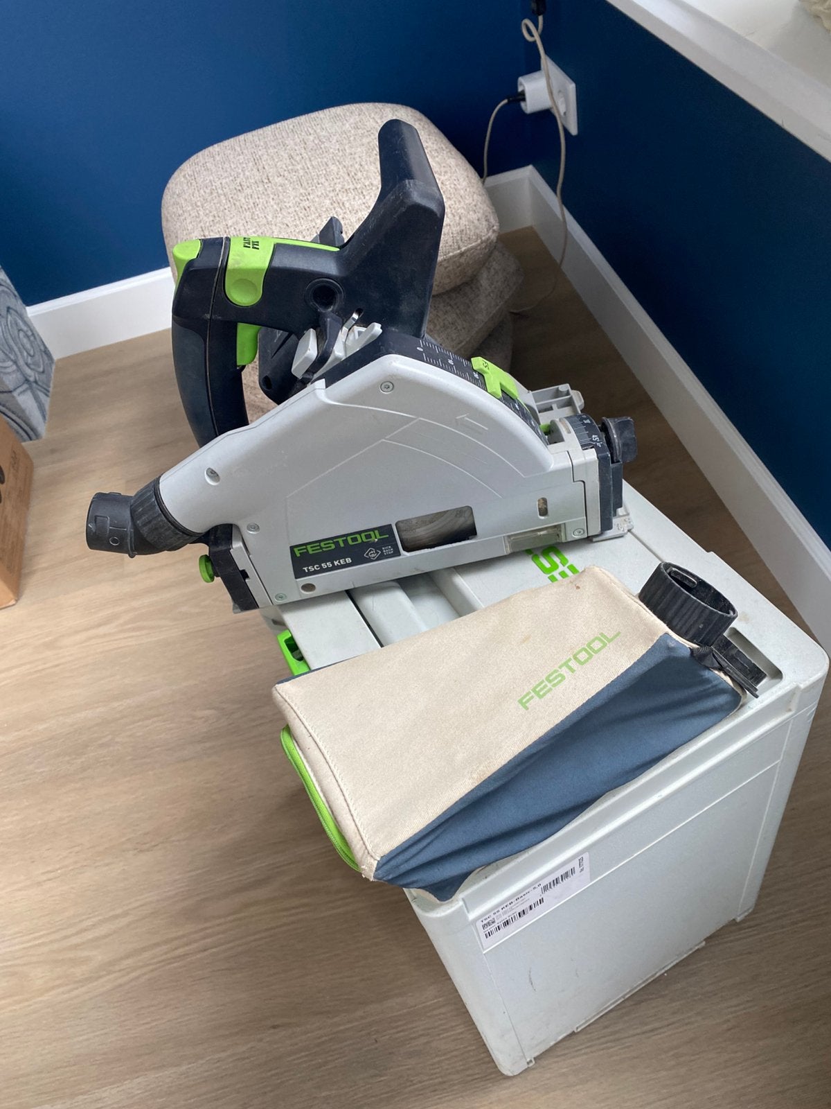 Festool tsc 55k met garantie, Invalzaag, Ophalen of Verzenden, Zo goed als nieuw, 30 tot 70 mm